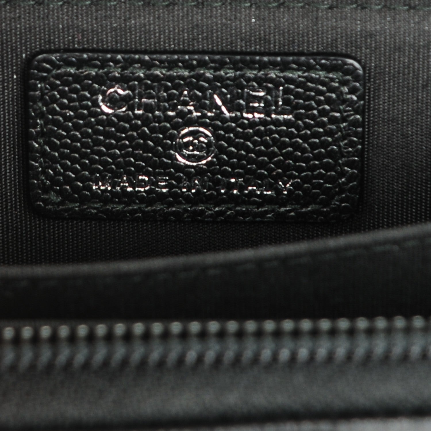 Chanel Caviar Quilted Boy Zip Around Coin Purse Wallet So Black 6 of 7