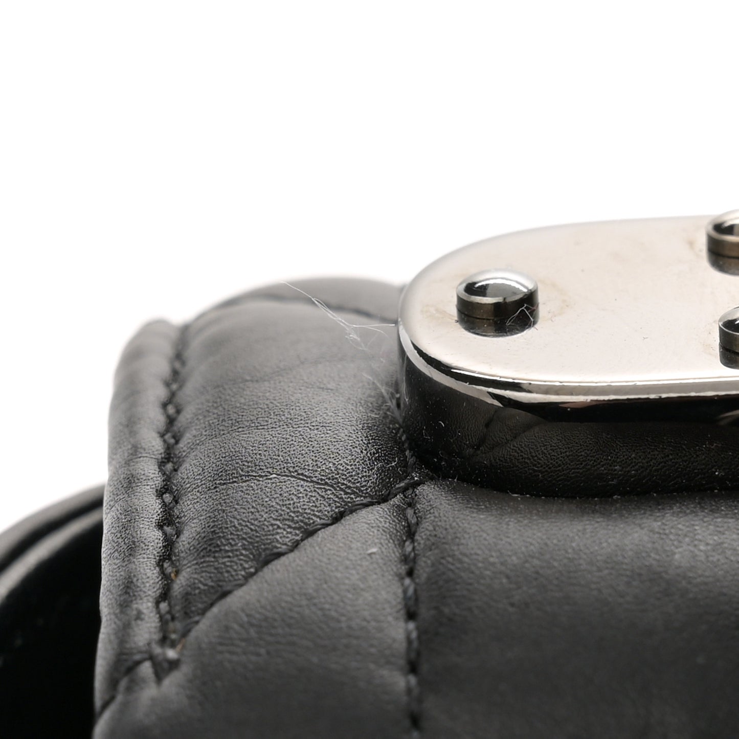 Calfskin Macrocannage Medium Caro Bag Black