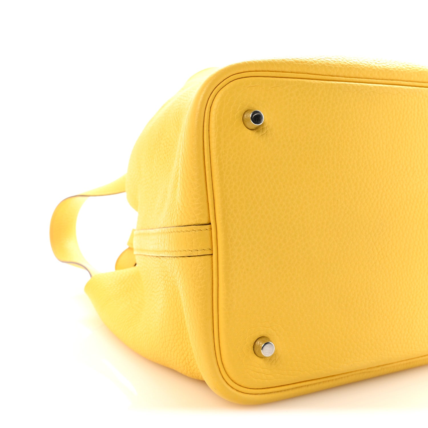 Hermes Taurillon Clemence Picotin Lock 22 MM  Jaune De Naples 8 of 9