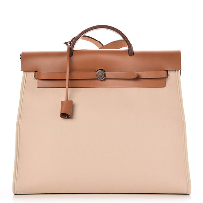 Hermes Toile Vache Hunter Herbag Zip 39 MM Fauve 1 of 10