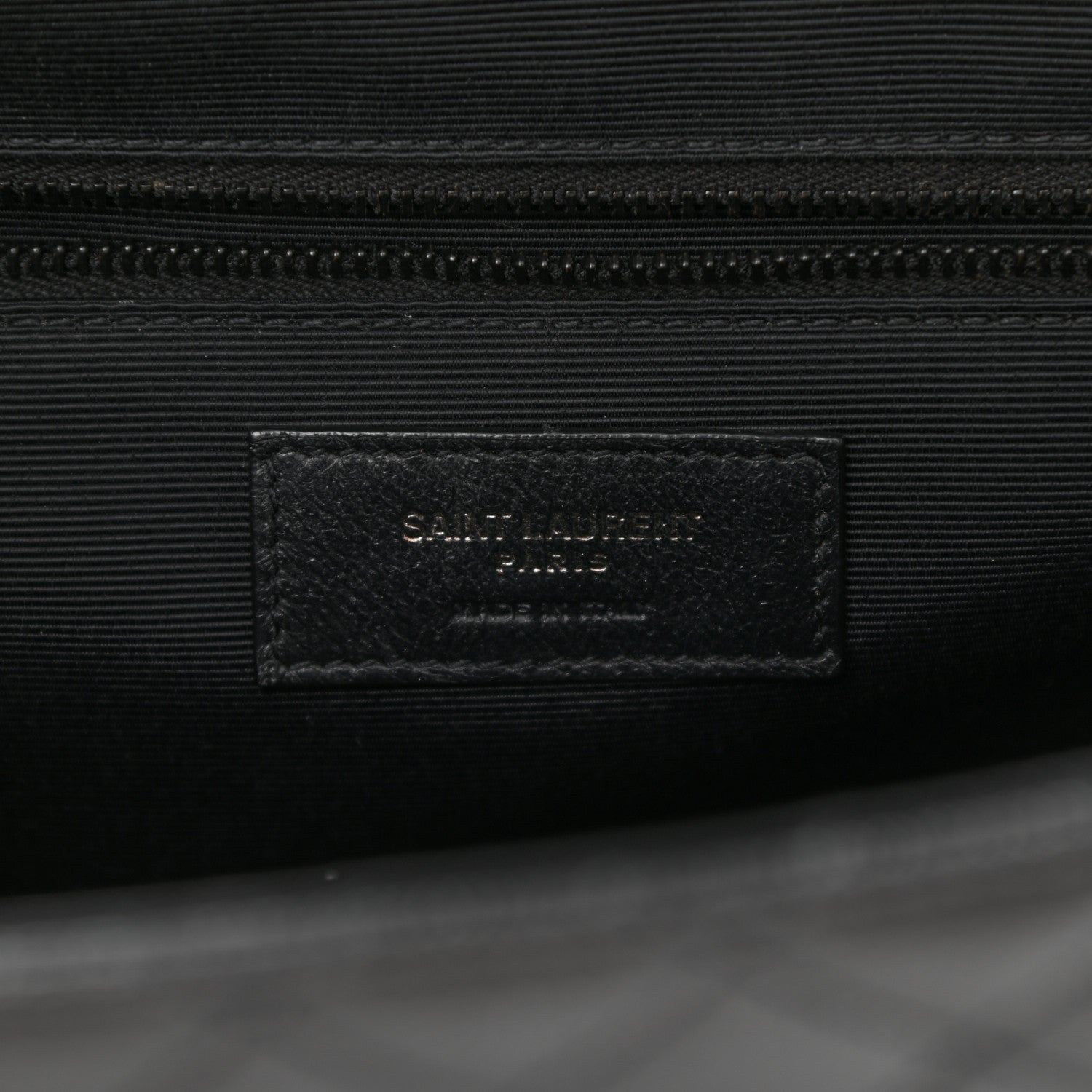 Saint Laurent Grain De Poudre Textured Mixed Matelasse Large Triquilt Monogram Monochrome Satchel Black 7 of 15