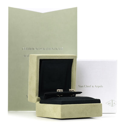 Van Cleef & Arpels 18K Yellow Gold Mother of Pearl Sweet Alhambra Earrings 6 of 6