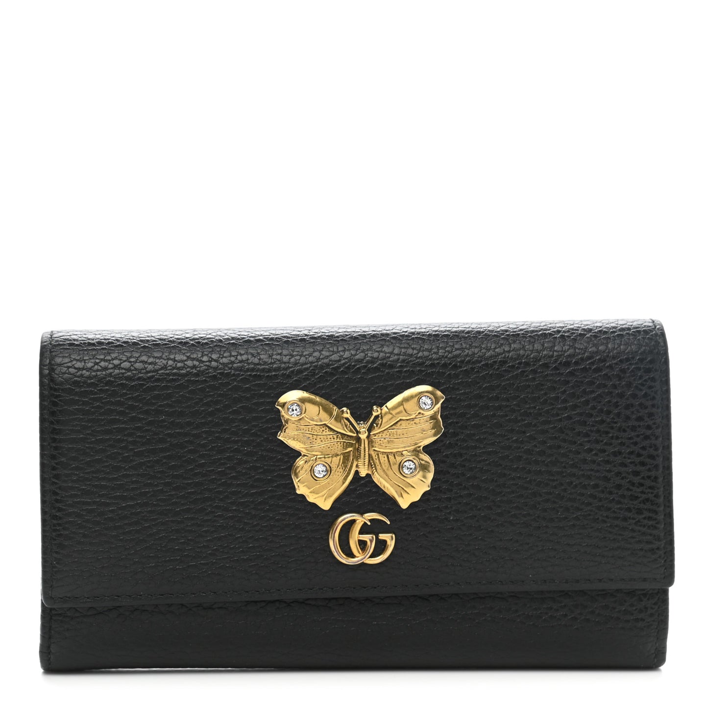 Calfskin Garden Continental Wallet Black