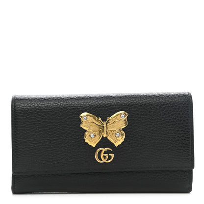 Gucci Calfskin Garden Continental Wallet Black 1 of 7