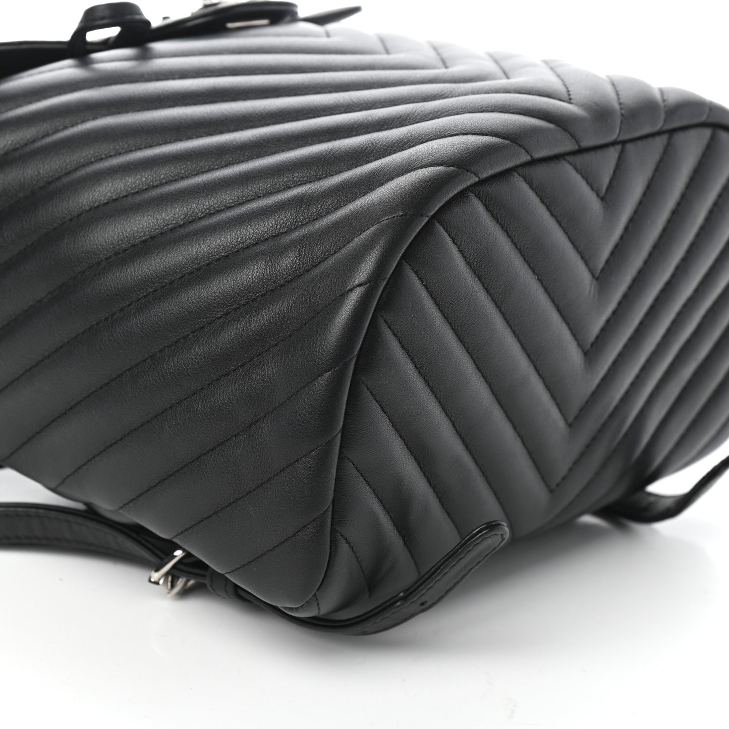 Calfskin Chevron Quilted Small Urban Spirit Backpack Black
