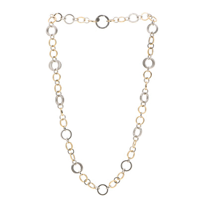 Tiffany Sterling Silver 18K Yellow Gold Interlocking Circles Link Necklace 3 of 5