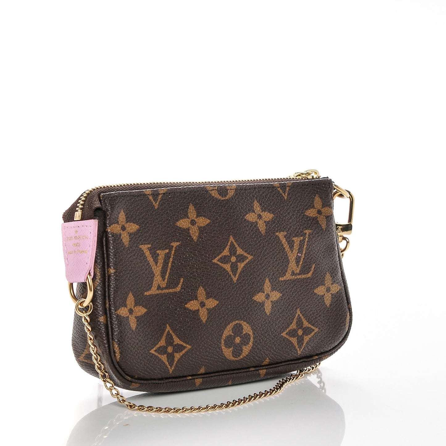 Monogram 2016 Christmas Animation Mini Pochette Accessories Rose Ballerine
