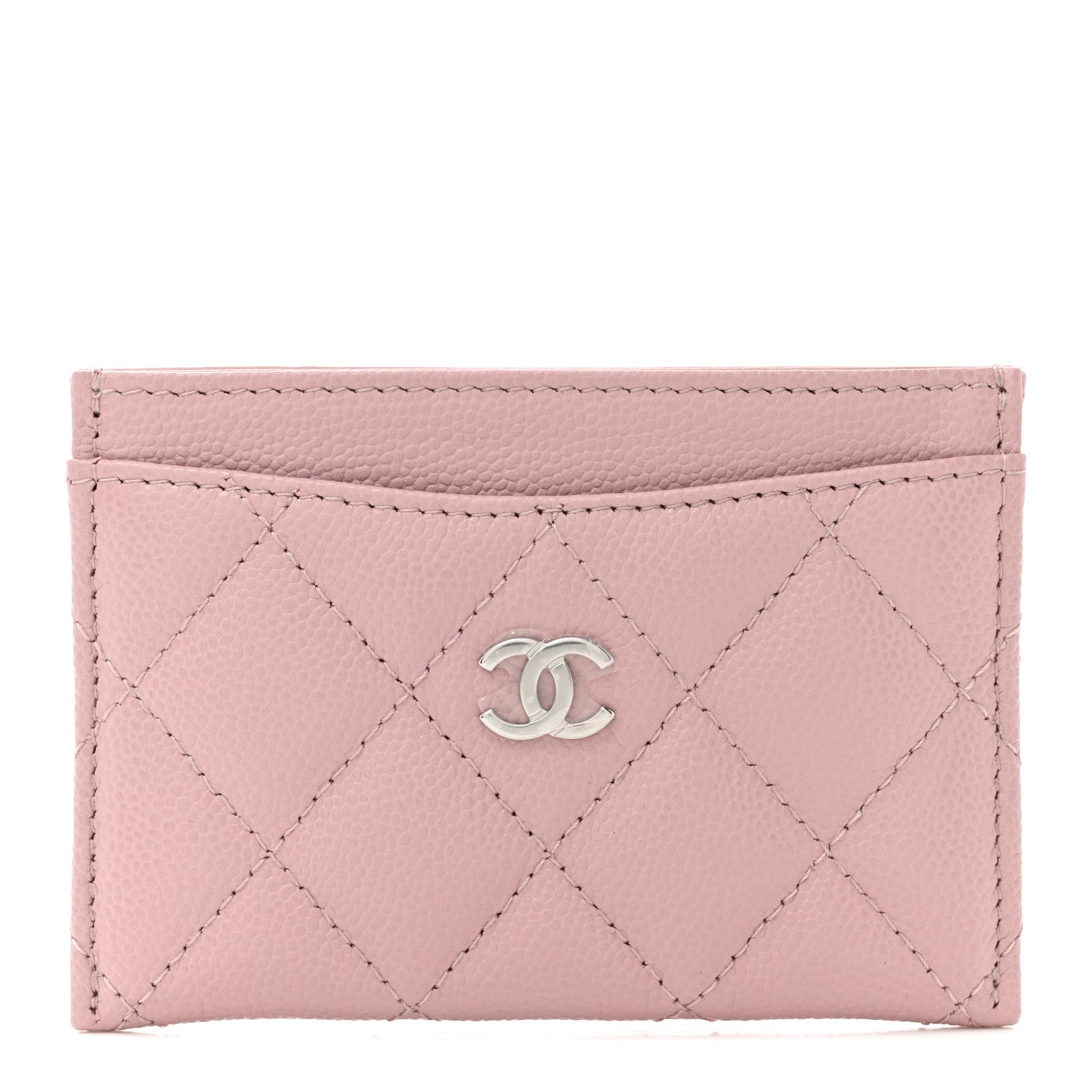 Chanel Caviar Quilted Card Holder Light Pink 1 of 8