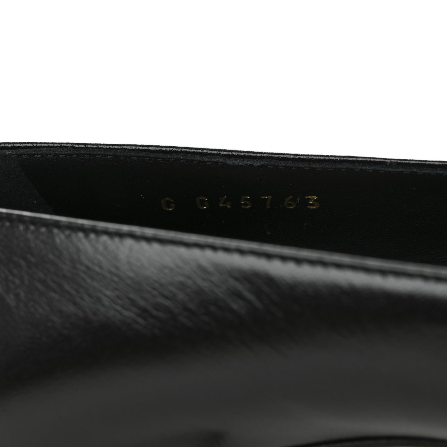 Shiny Lambskin Grosgrain Pearl Mary Jane Flats 36 Black