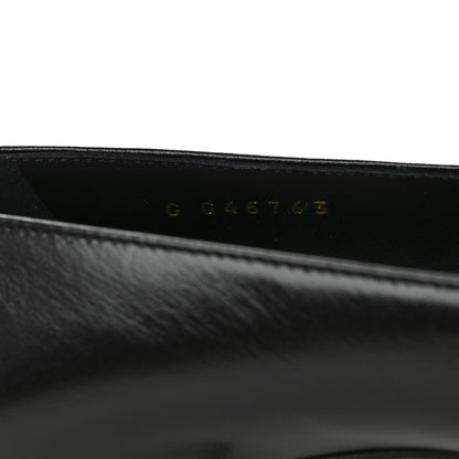 Chanel Shiny Lambskin Grosgrain Pearl Mary Jane Flats 36 Black 8 of 9