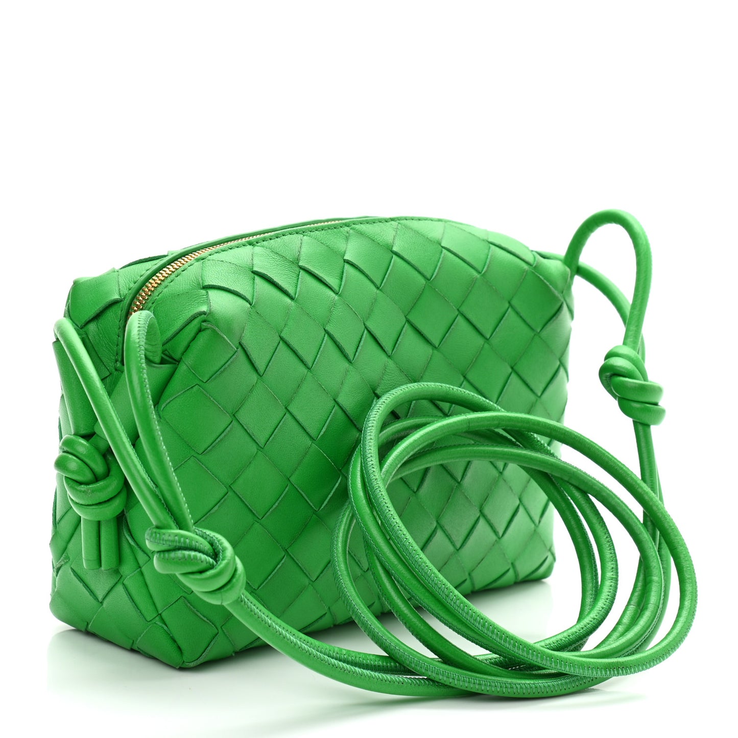 Nappa Intrecciato Mini Loop Camera Bag Parakeet