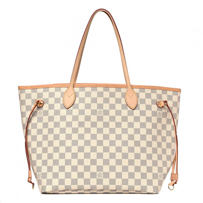 Louis Vuitton Damier Azur Neo Neverfull MM Rose Ballerine 1 of 9