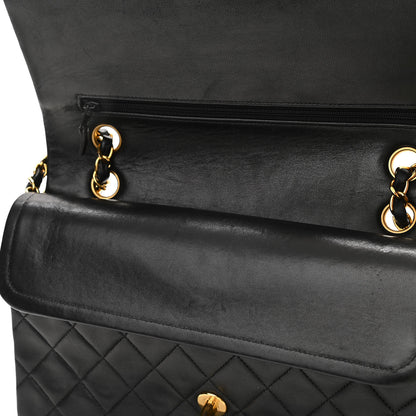 Chanel Lambskin Quilted Medium Double Flap Black 9 of 11