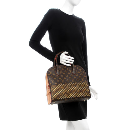 Louis Vuitton Monogram Calf Hair Spikes Iconoclasts Christian Louboutin Tote Red 2 of 8