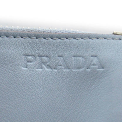 Prada Leather Shoulder Bag Blue 5 of 8