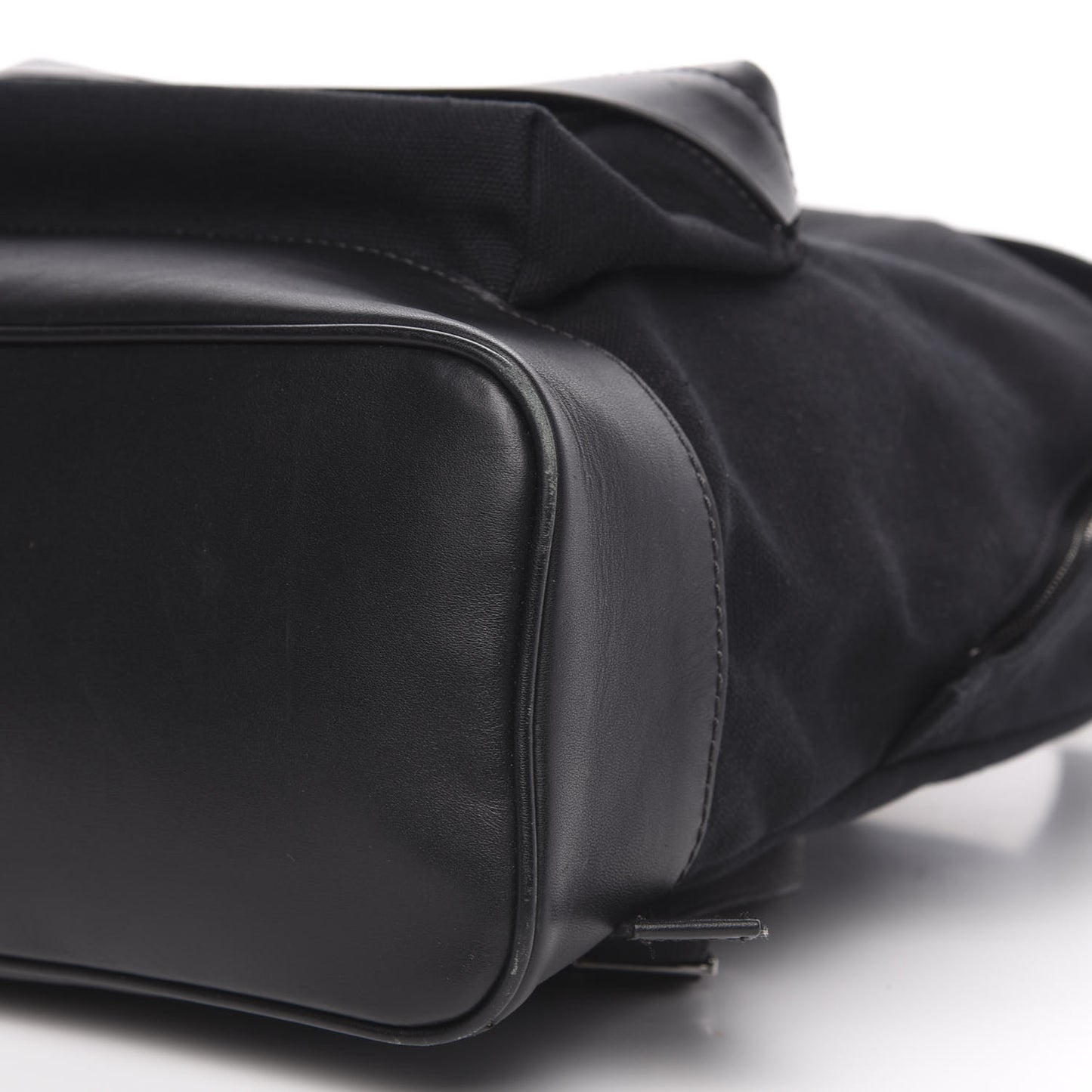 Calfskin Canvas Navy Backpack Black