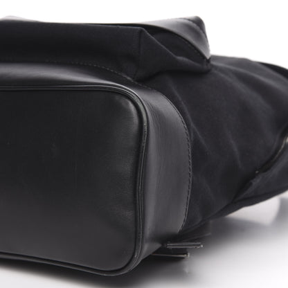 Balenciaga Calfskin Canvas Navy Backpack Black 11 of 16