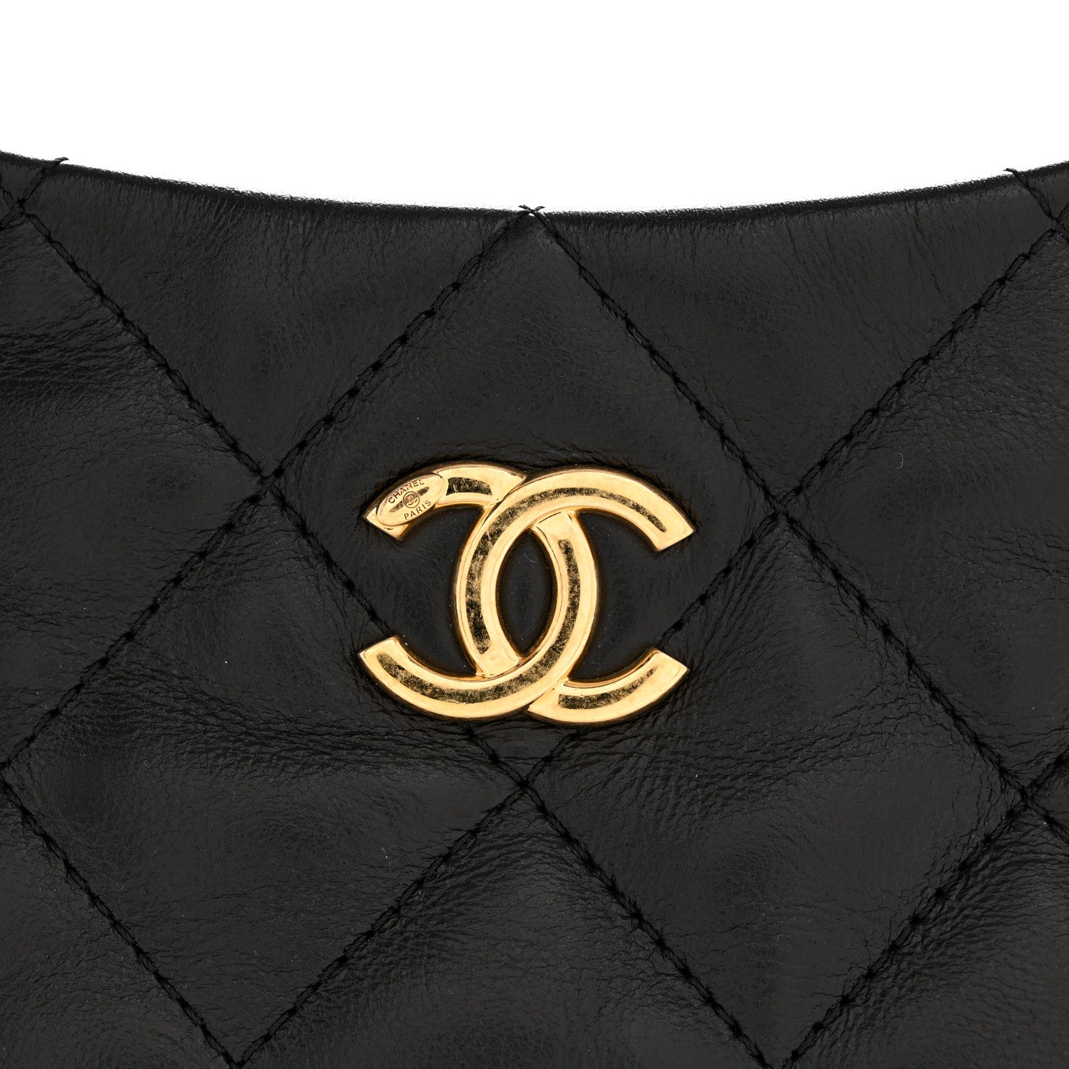 Chanel Lambskin Quilted CC Links Hobo Black 12 of 13