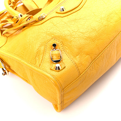 Balenciaga Agneau Classic Silver Hardware City S Jaune Epi 11 of 13