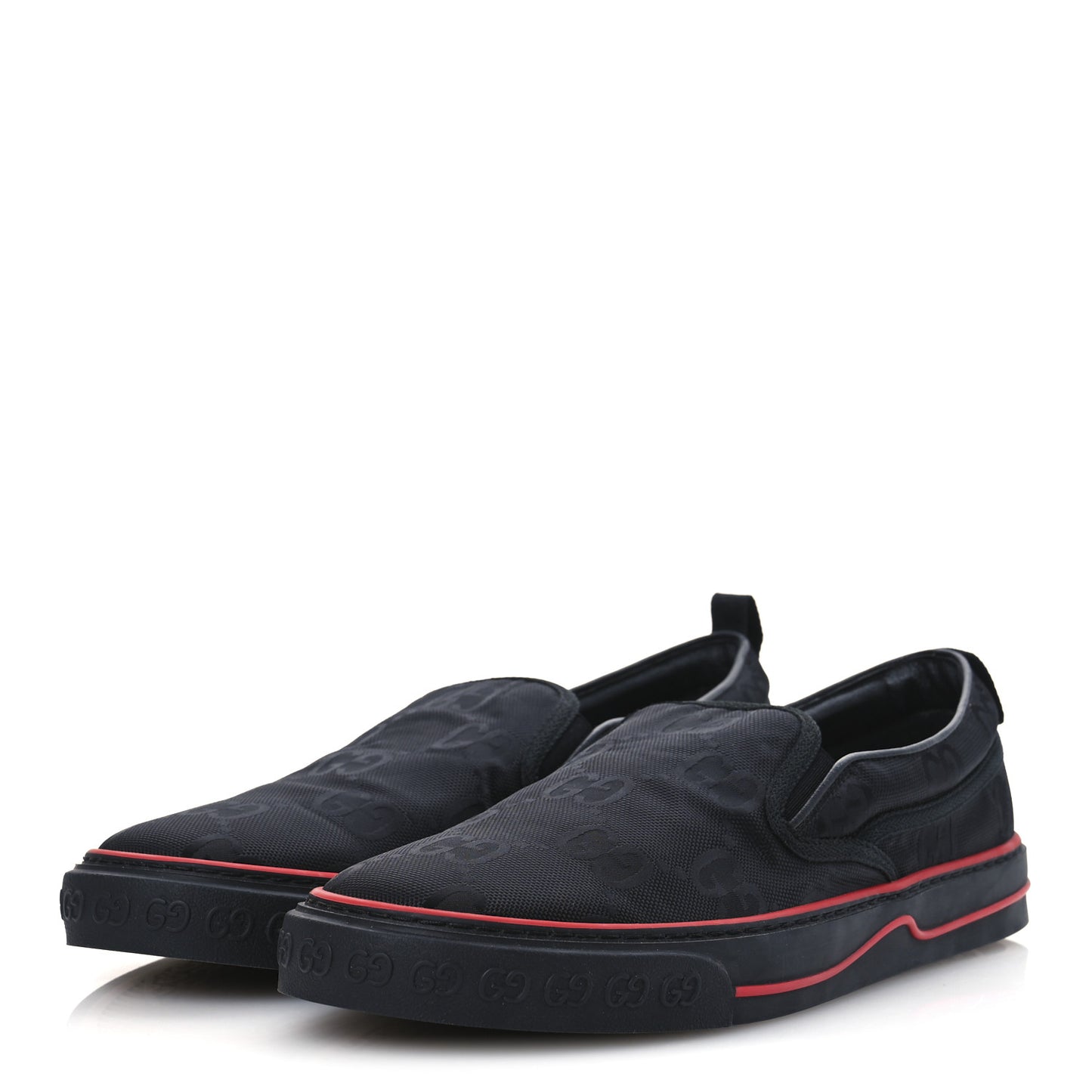 GG Nylon Mens 1977 Tennis Slip On Sneakers 11 Black