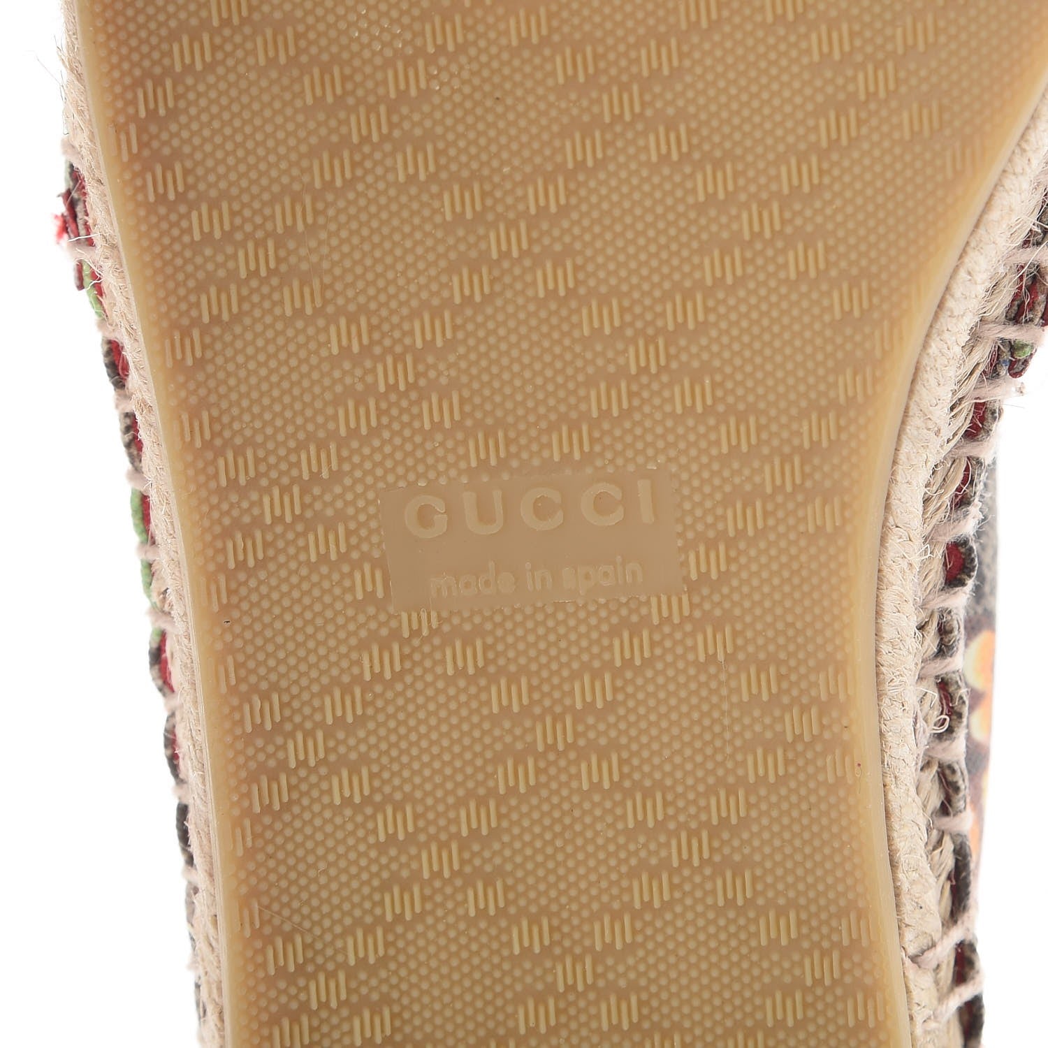 Gucci GG Supreme Monogram Tian Womens Espadrilles 35.5 Beige Multicolor Red 8 of 11