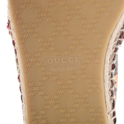 Gucci GG Supreme Monogram Tian Womens Espadrilles 35.5 Beige Multicolor Red 8 of 11
