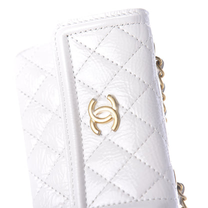 Chanel Shiny Aged Calfskin Quilted Waist Belt Bag White 11 of 13