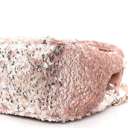 Chanel Sequin Mini Flap Light Pink Silver 9 of 10
