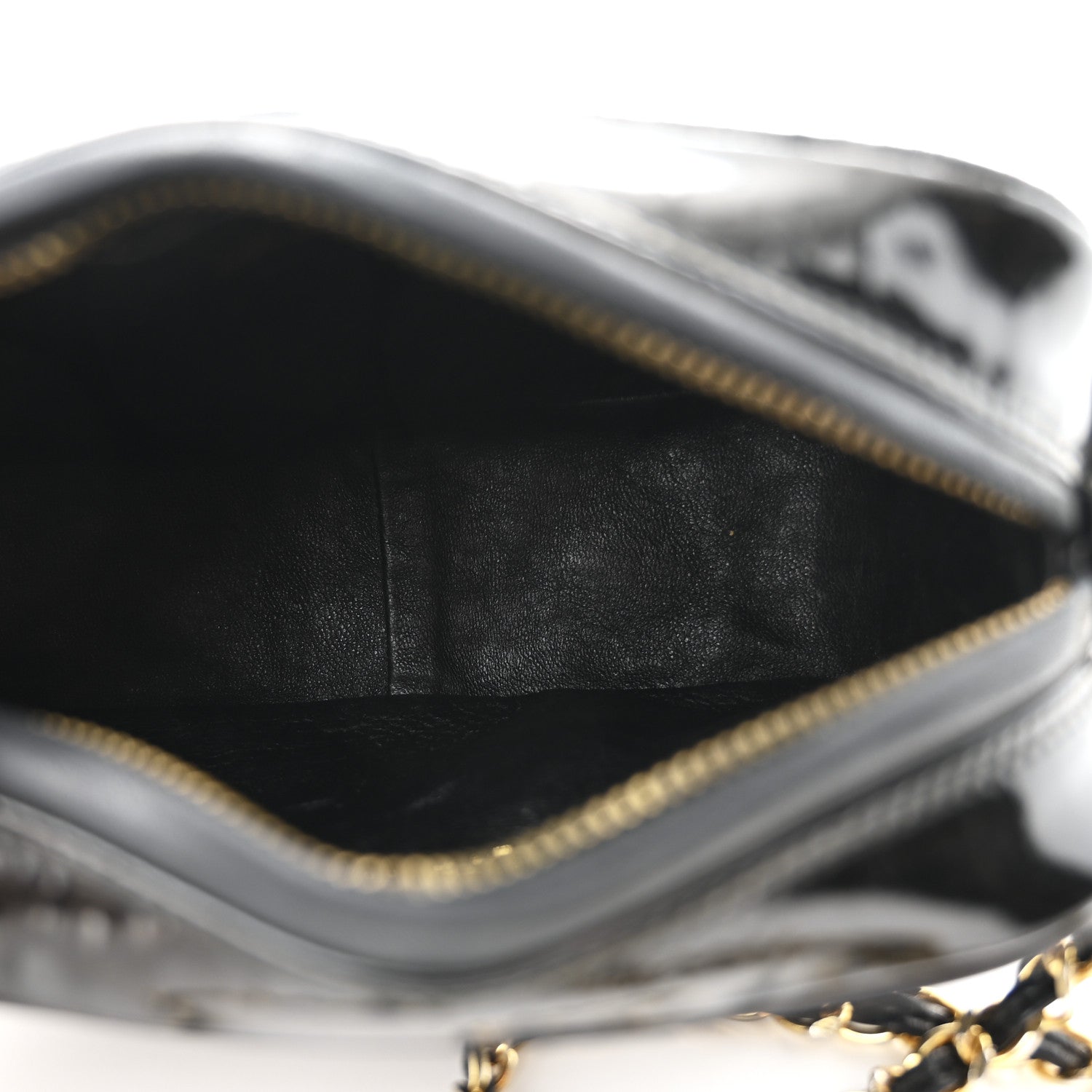Chanel Patent Quilted Tassel Camera Case Black 5 of 11
