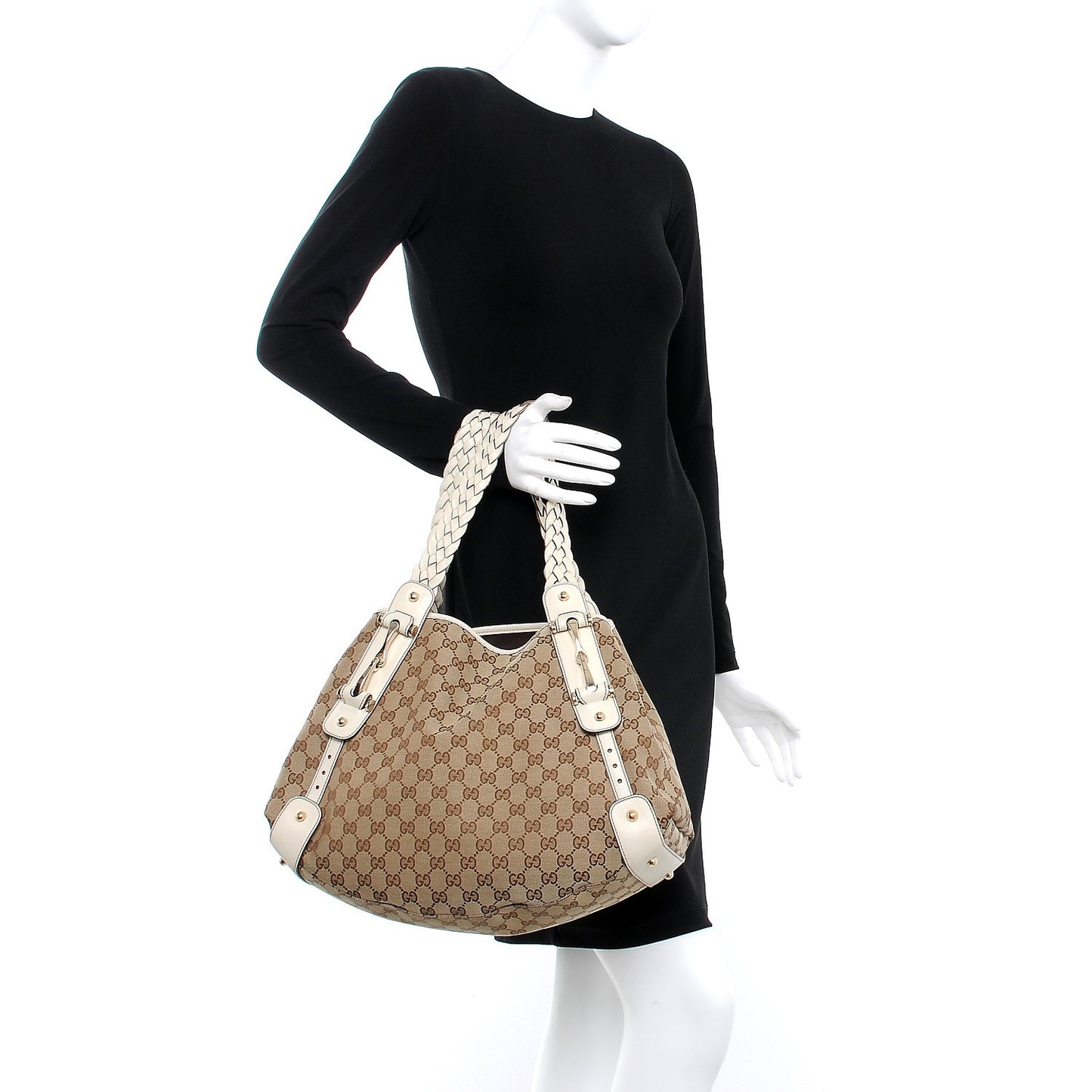 Monogram Medium Pelham Shoulder Bag Off White