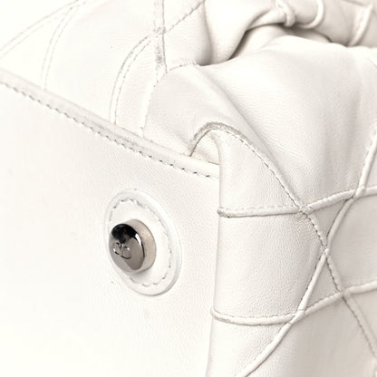 Christian Dior Lambskin Cannage Medium Le Trente Tote White 10 of 15