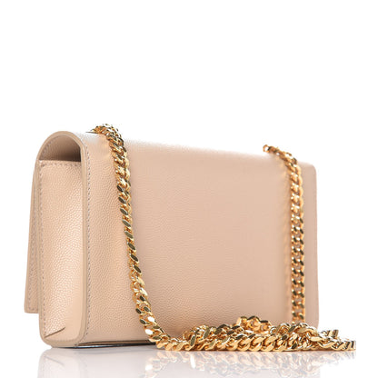 Saint Laurent Grain De Poudre Small Monogram Kate Satchel Nude Powder 3 of 7