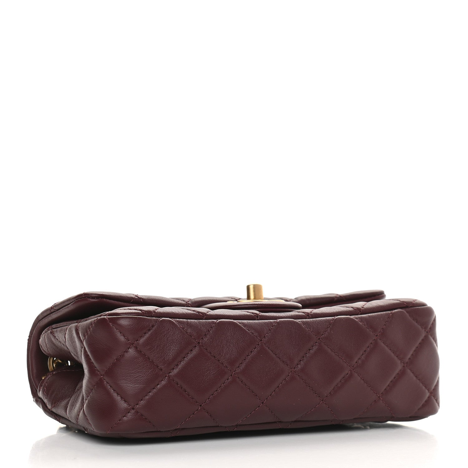 Chanel Lambskin Quilted Mini Rectangular Pearl Crush Flap Burgundy 4 of 9
