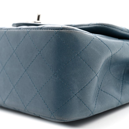 Chanel Lambskin Quilted Mini Square Flap Blue 10 of 13