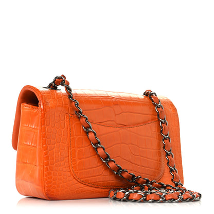 Chanel Alligator Mini Rectangular Flap Orange 3 of 10