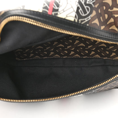 Burberry E-Canvas Monogram Stripe Medium Sonny Bum Bag Bridle Brown 4 of 9