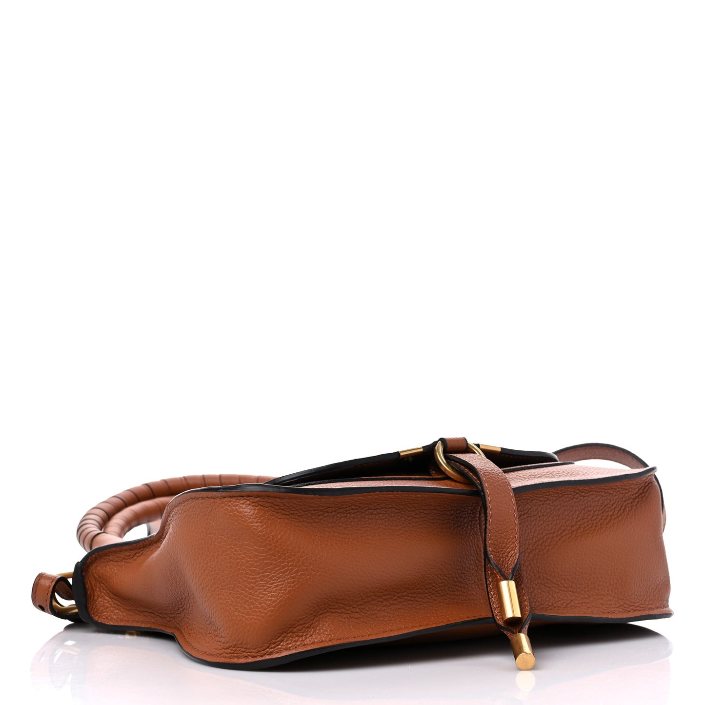 Calfskin Small Marcie Satchel Tan