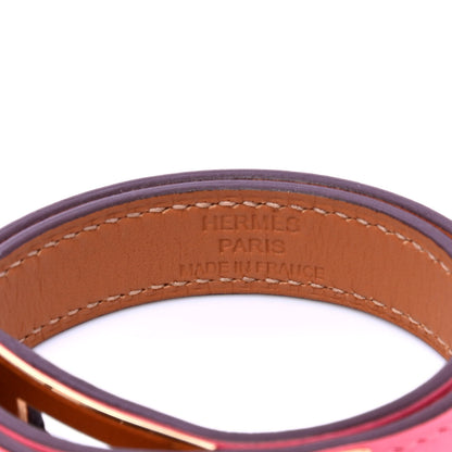 Hermes Swift Kelly Double Tour Bracelet Rose Azalee 3 of 6