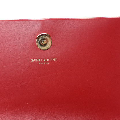 Saint Laurent Calfskin Small Classic Monogram Kate Tassel Satchel Red 5 of 12