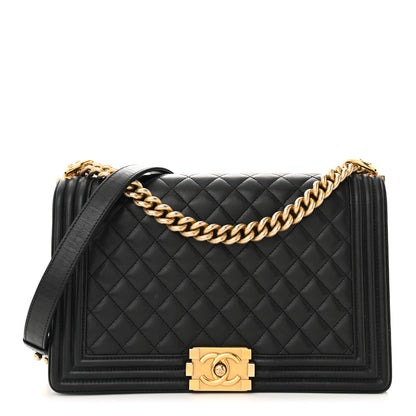 Chanel Lambskin Quilted New Medium Boy Flap Black 1 of 12