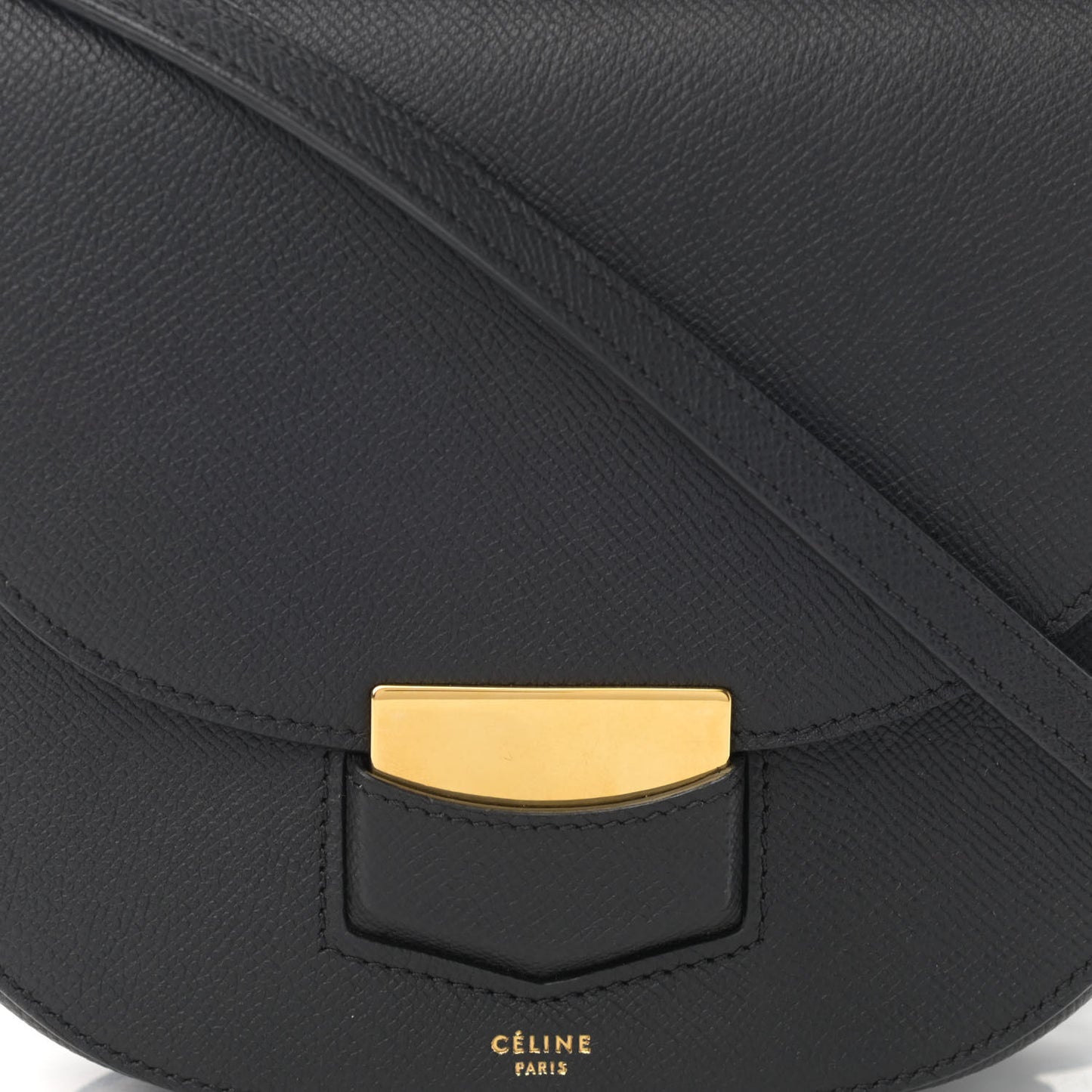 Grained Calfskin Small Trotteur Black