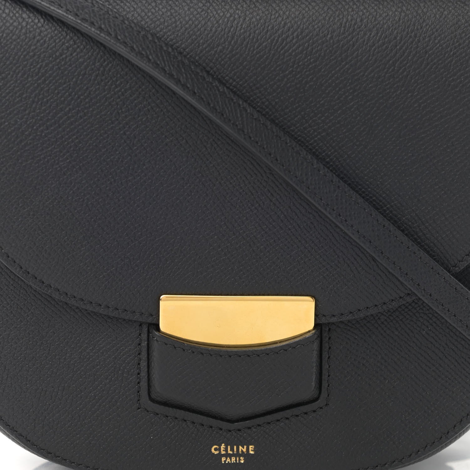 Celine Grained Calfskin Small Trotteur Black 7 of 8