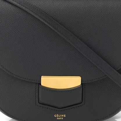 Celine Grained Calfskin Small Trotteur Black 7 of 8