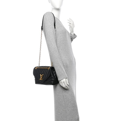 Louis Vuitton Calfskin LV New Wave Chain Bag Black 2 of 10