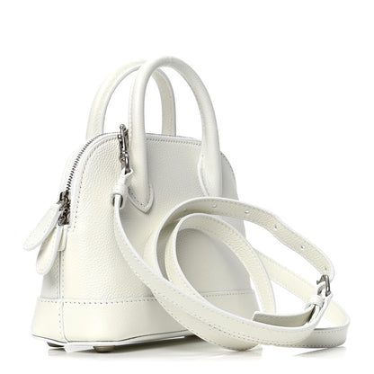 Balenciaga Grained Calfskin XXS Ville Top Handle Bag White Black 2 of 4