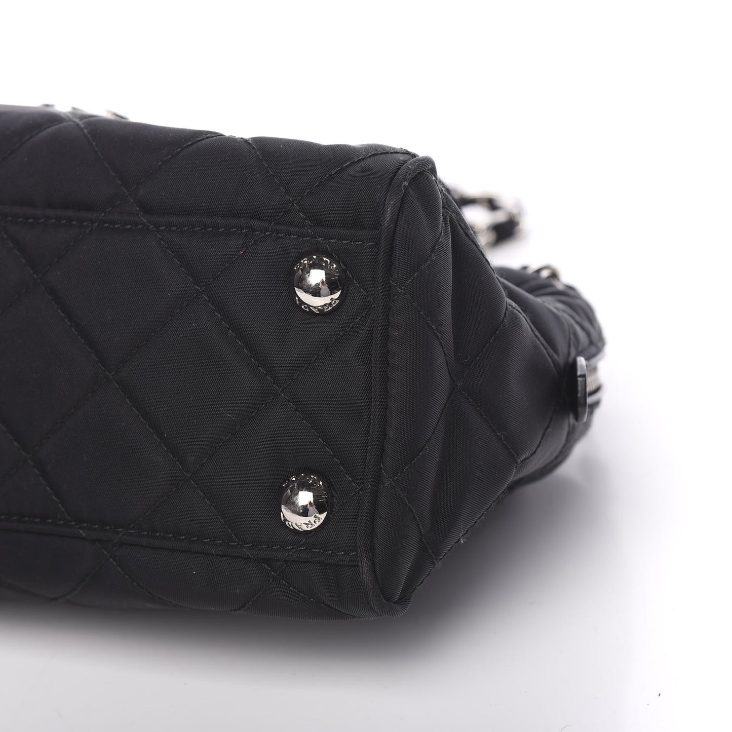 Nylon Tessuto Impuntu Quilted Flap Black