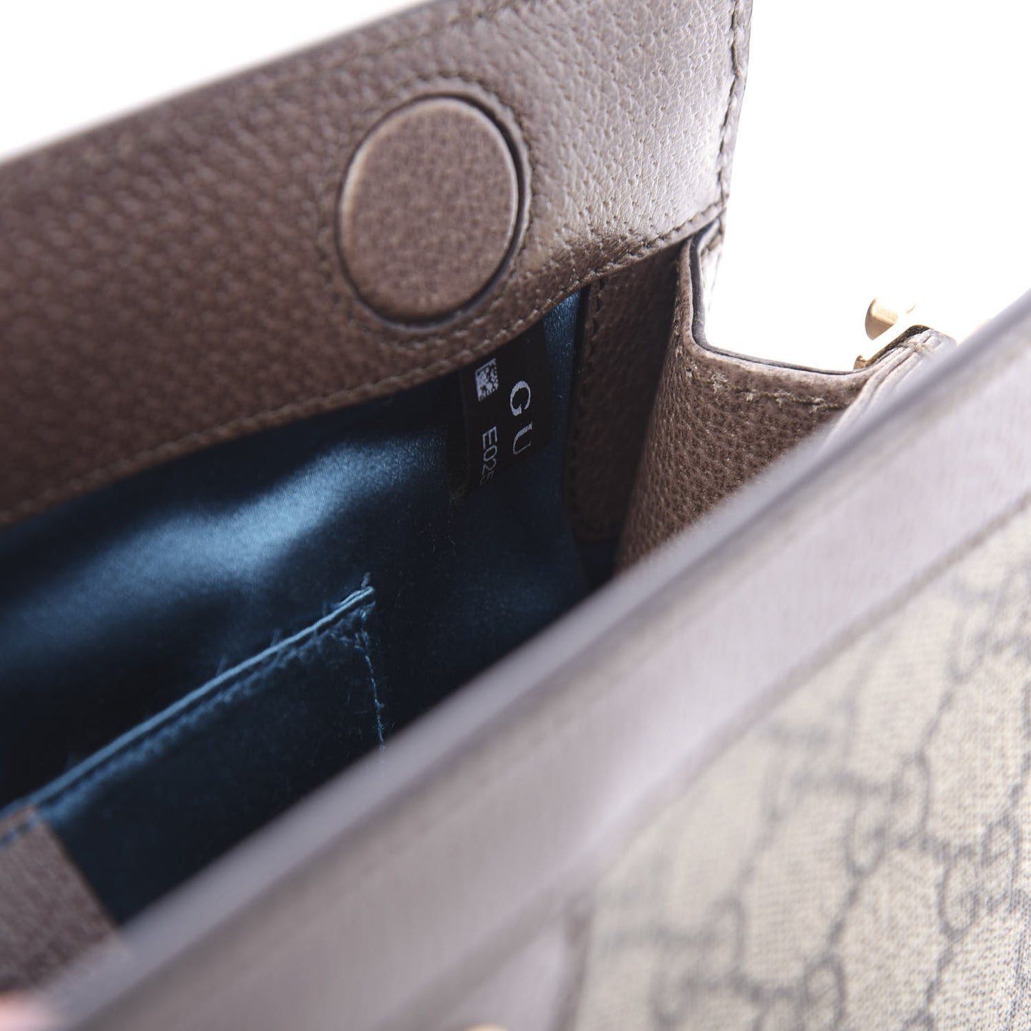 GG Supreme Monogram Web Small Ophidia Chain Shoulder Bag Brown