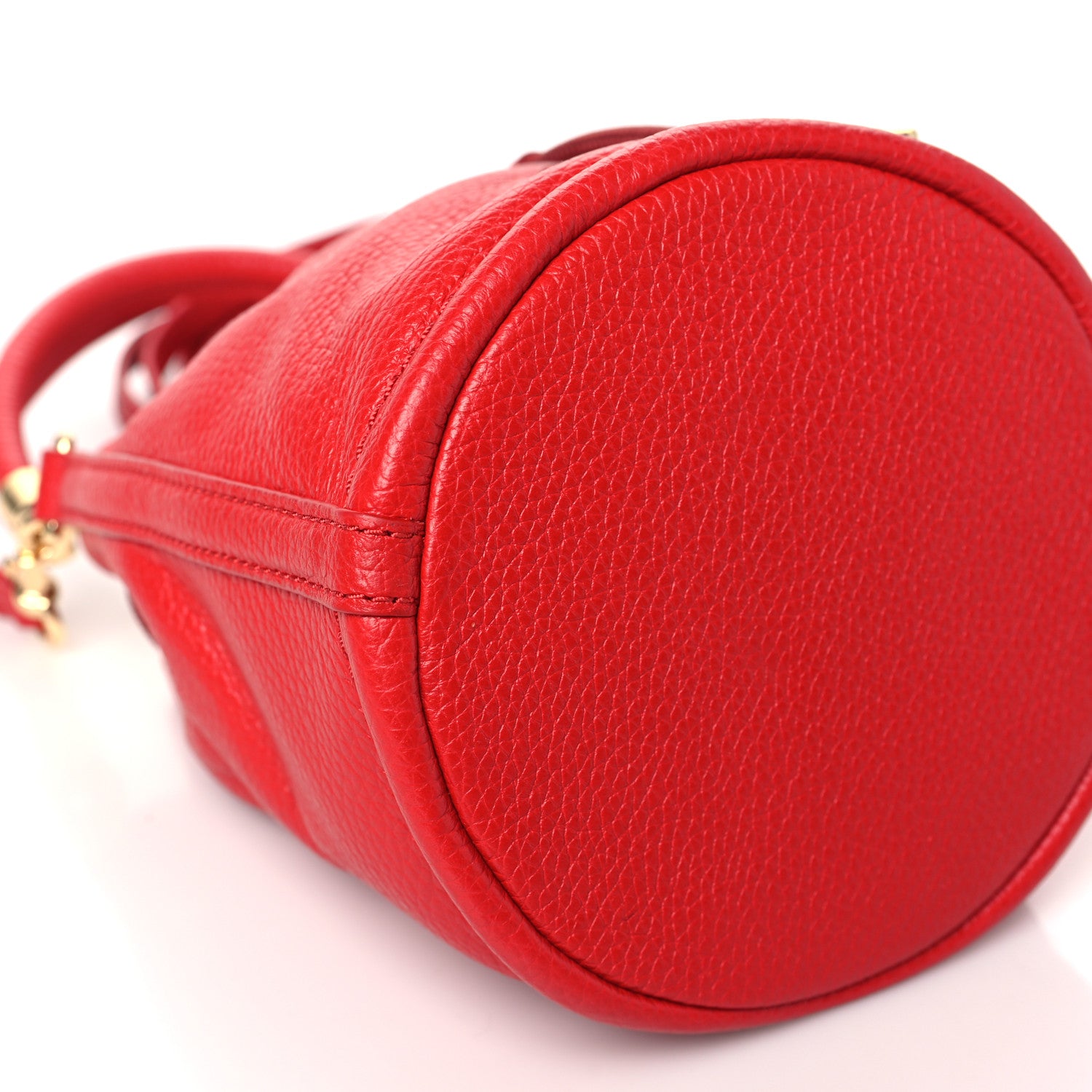 Marc Jacobs Grained Calfskin The Mini Bucket Bag True Red 8 of 9