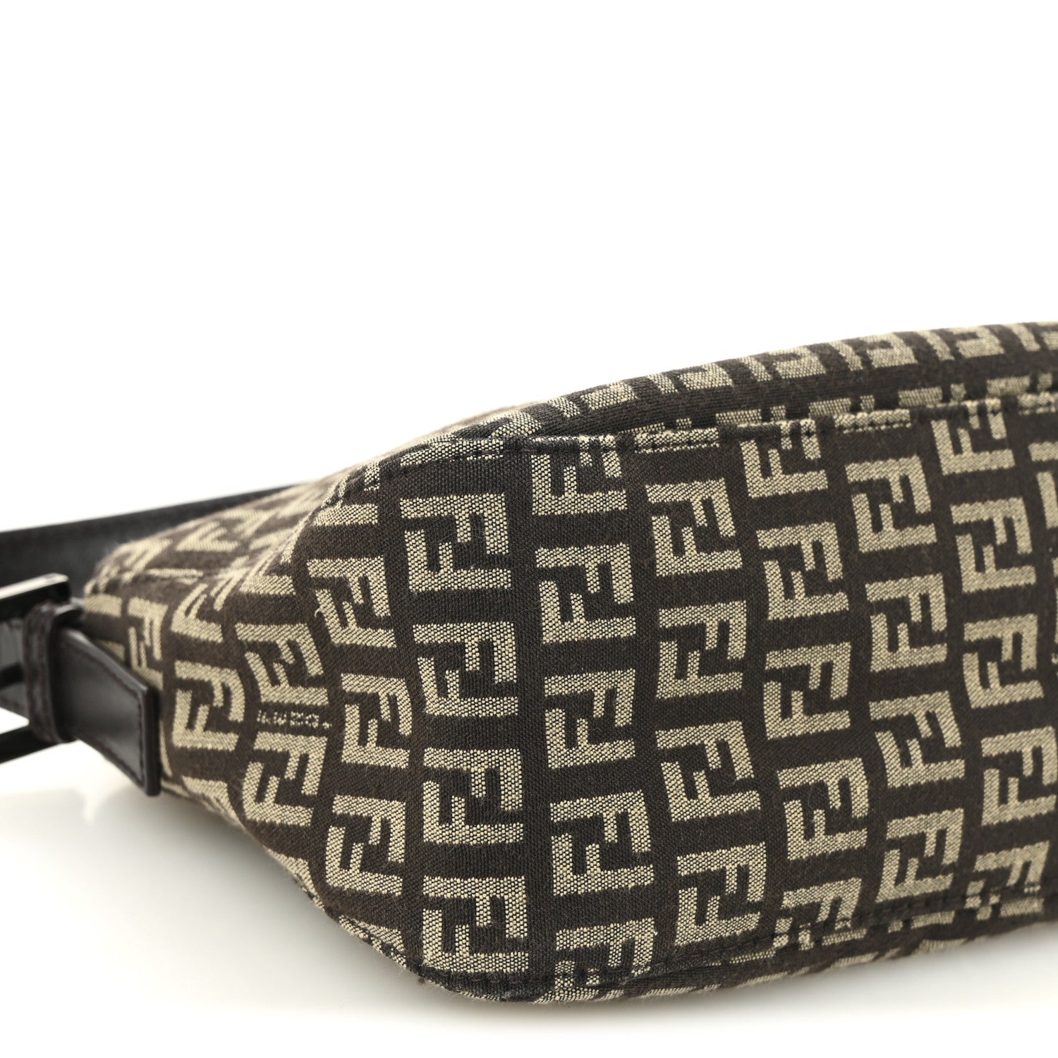 Fendi Zucchino Vitello Baguette Mogano Panna Bruciato 8 of 9