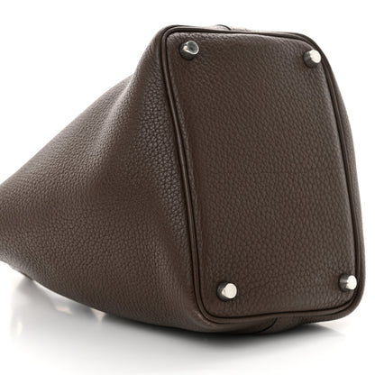 Hermes Taurillon Clemence Picotin 18 PM Cafe 9 of 10